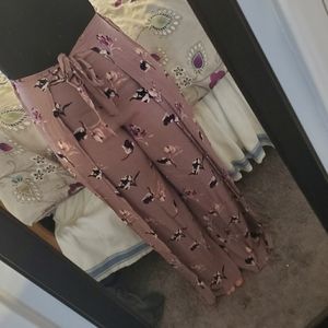 LAgypsy flowy purple floral palazzo pants